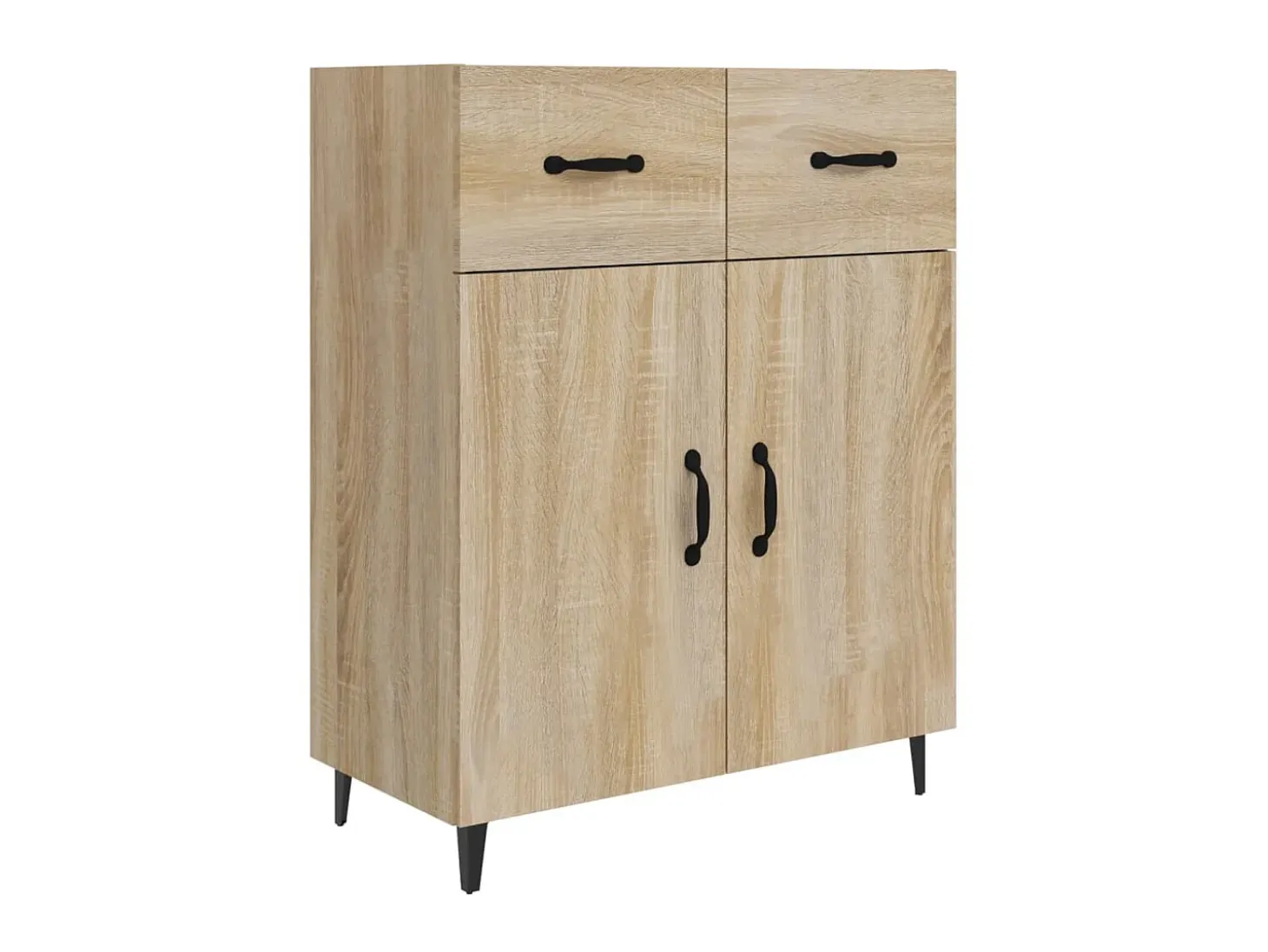 Aparador de madera de ingeniería roble Sonoma 69,5x34x90 cm ES84081