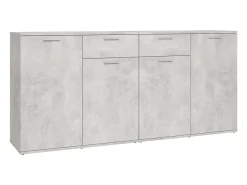 Aparador de madera de ingeniería gris 160x36x75 cm