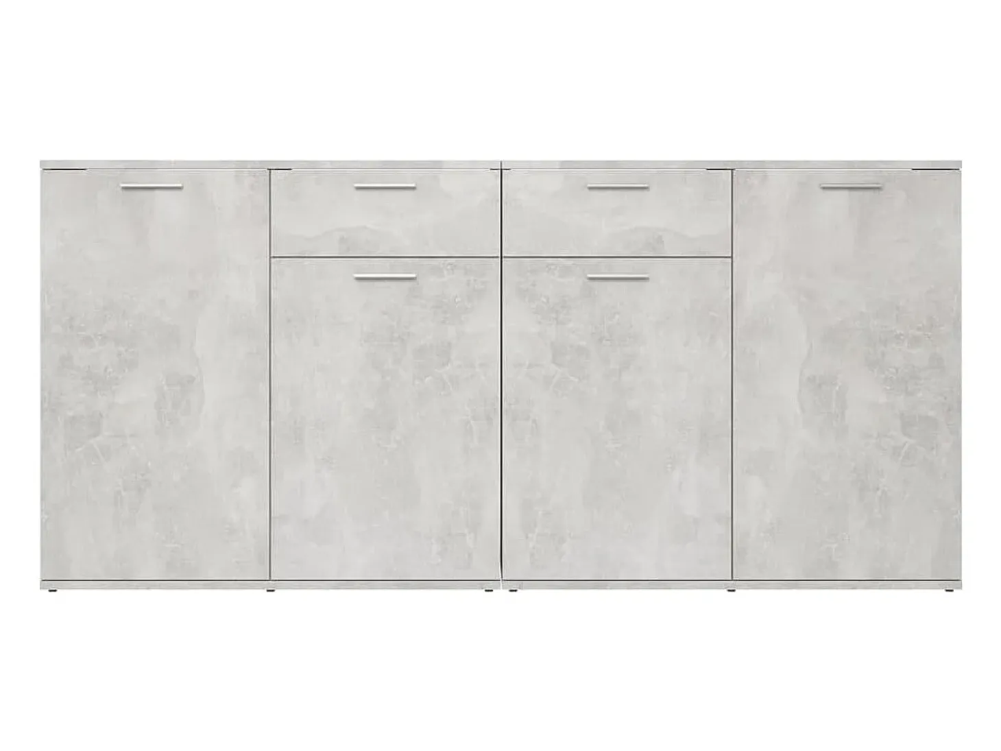 Aparador de madera de ingeniería gris 160x36x75 cm