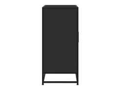 Aparador de madera de ingeniería y metal negro 68x35x76 cm