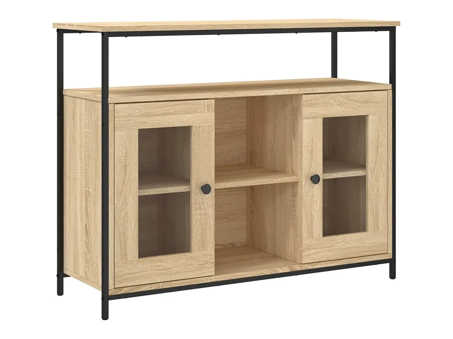 Aparador de madera de ingeniería roble Sonoma 100x35x80 cm