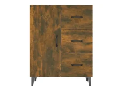 Aparador de madera de ingeniería roble ahumado 69,5x34x90 cm ES62157