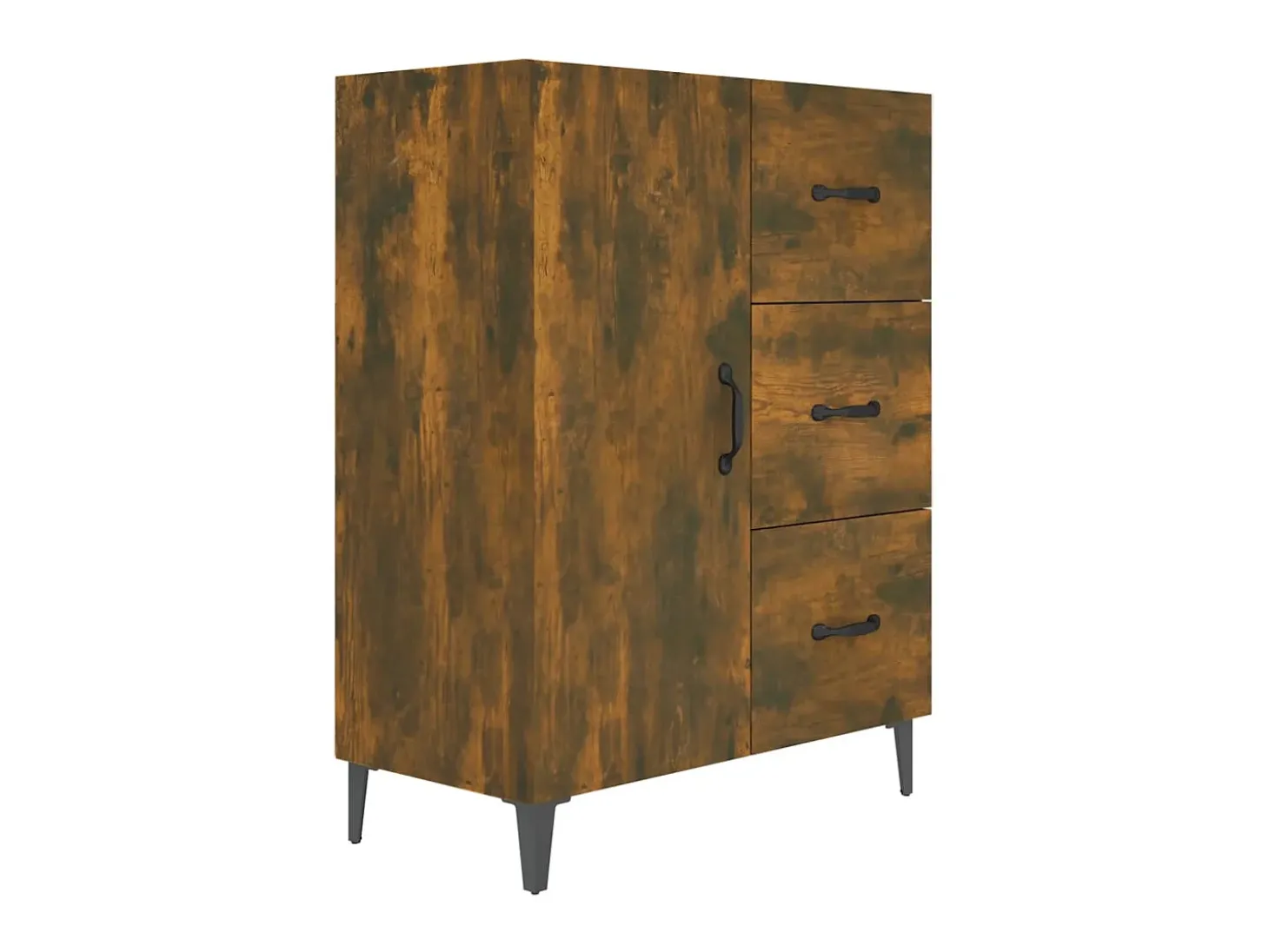 Aparador de madera de ingeniería roble ahumado 69,5x34x90 cm ES62157