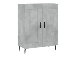 Aparador de madera de ingeniería gris hormigón 69,5x34x90 cm ES58269