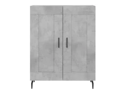 Aparador de madera de ingeniería gris hormigón 69,5x34x90 cm ES58269