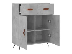 Aparador de madera de ingeniería gris hormigón 69,5x34x90 cm ES89684