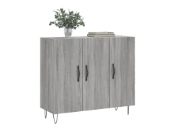 Aparador de madera de ingeniería gris Sonoma 90x34x80 cm ES50372