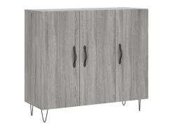 Aparador de madera de ingeniería gris Sonoma 90x34x80 cm ES50372