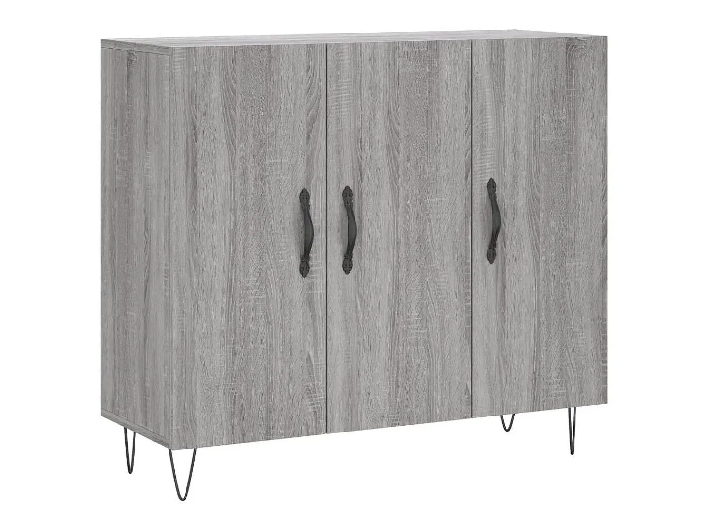 Aparador de madera de ingeniería gris Sonoma 90x34x80 cm ES50372