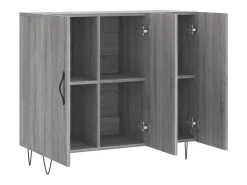 Aparador de madera de ingeniería gris Sonoma 90x34x80 cm ES50372