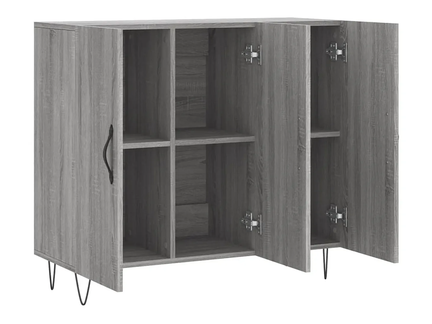 Aparador de madera de ingeniería gris Sonoma 90x34x80 cm ES50372