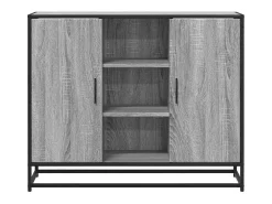 Aparador de madera de ingeniería gris Sonoma 92x35x76 cm