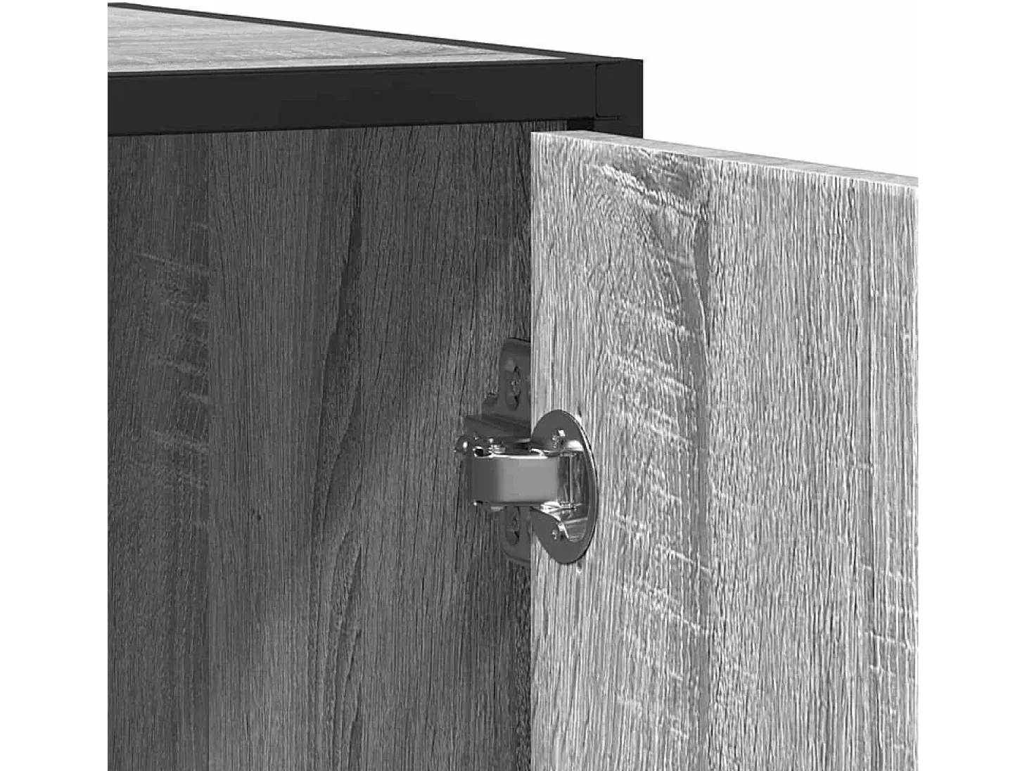 Aparador de madera de ingeniería gris Sonoma 92x35x76 cm