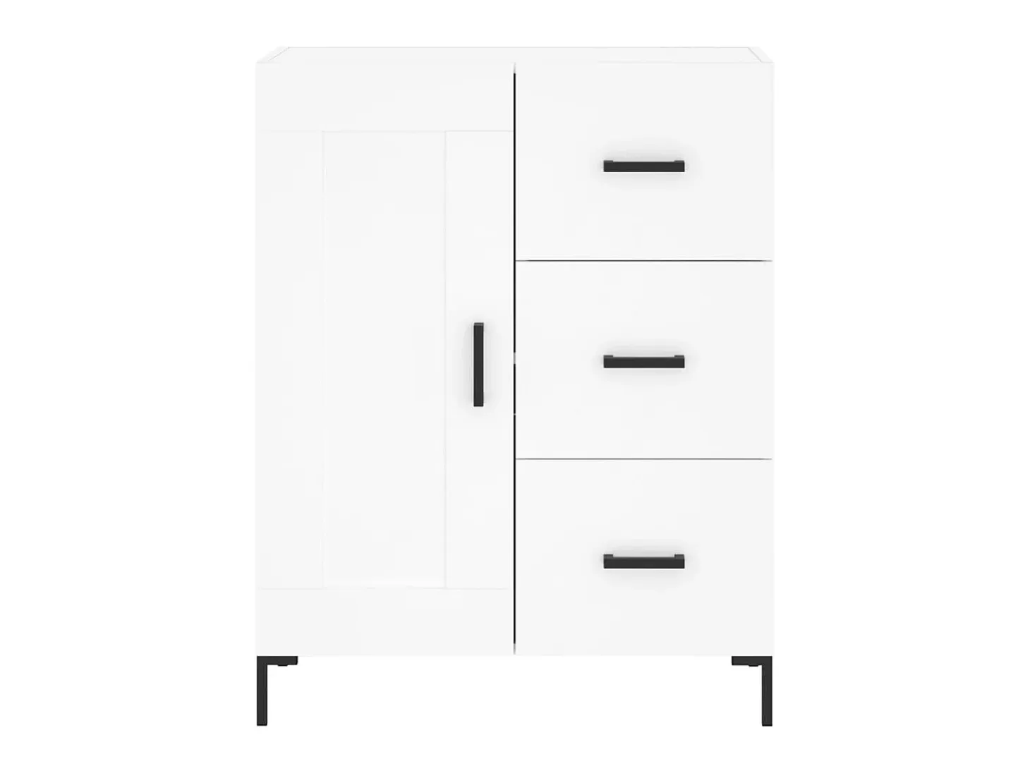 Aparador de madera de ingeniería blanco 69,5x34x90 cm ES37736