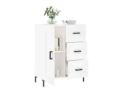 Aparador de madera de ingeniería blanco 69,5x34x90 cm ES37736