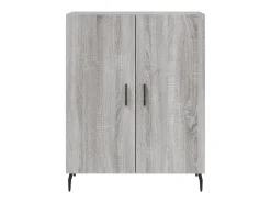 Aparador de madera de ingeniería gris Sonoma 69,5x34x90 cm ES92561