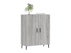 Aparador de madera de ingeniería gris Sonoma 69,5x34x90 cm ES92561