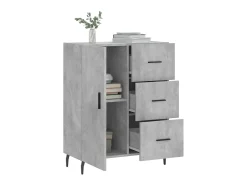 Aparador de madera de ingeniería gris hormigón 69,5x34x90 cm ES16644