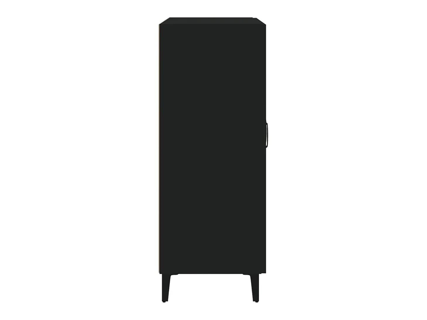 Aparador de madera de ingeniería negro 69,5x34x90 cm