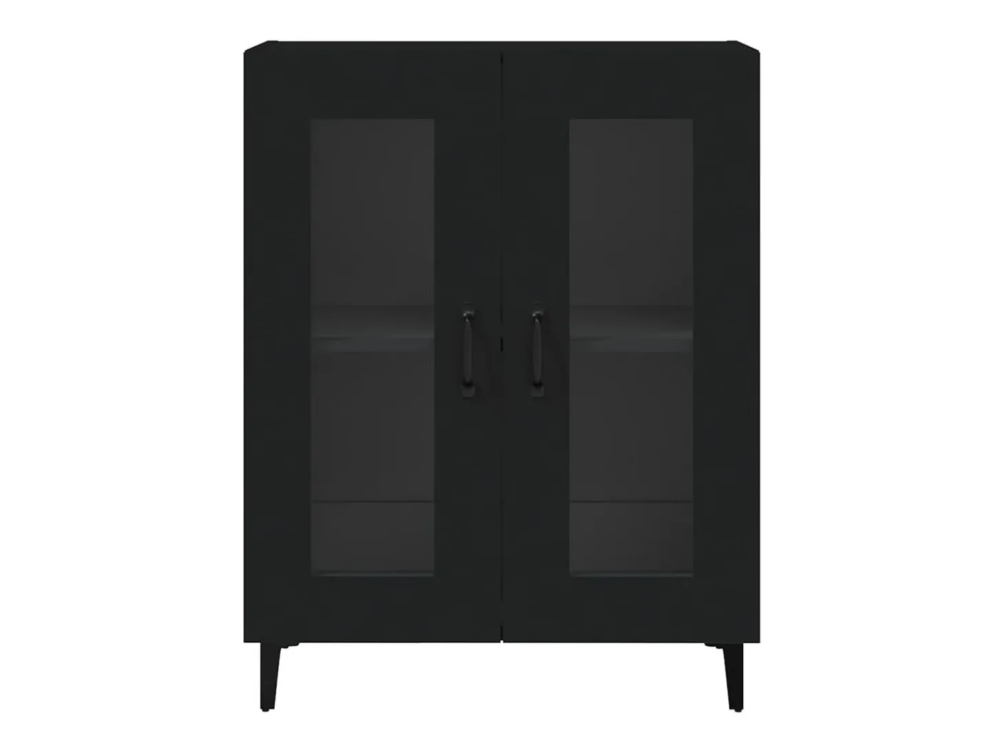 Aparador de madera de ingeniería negro 69,5x34x90 cm