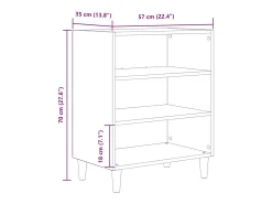 Aparador de madera de ingeniería roble artisan 57x35x75 cm