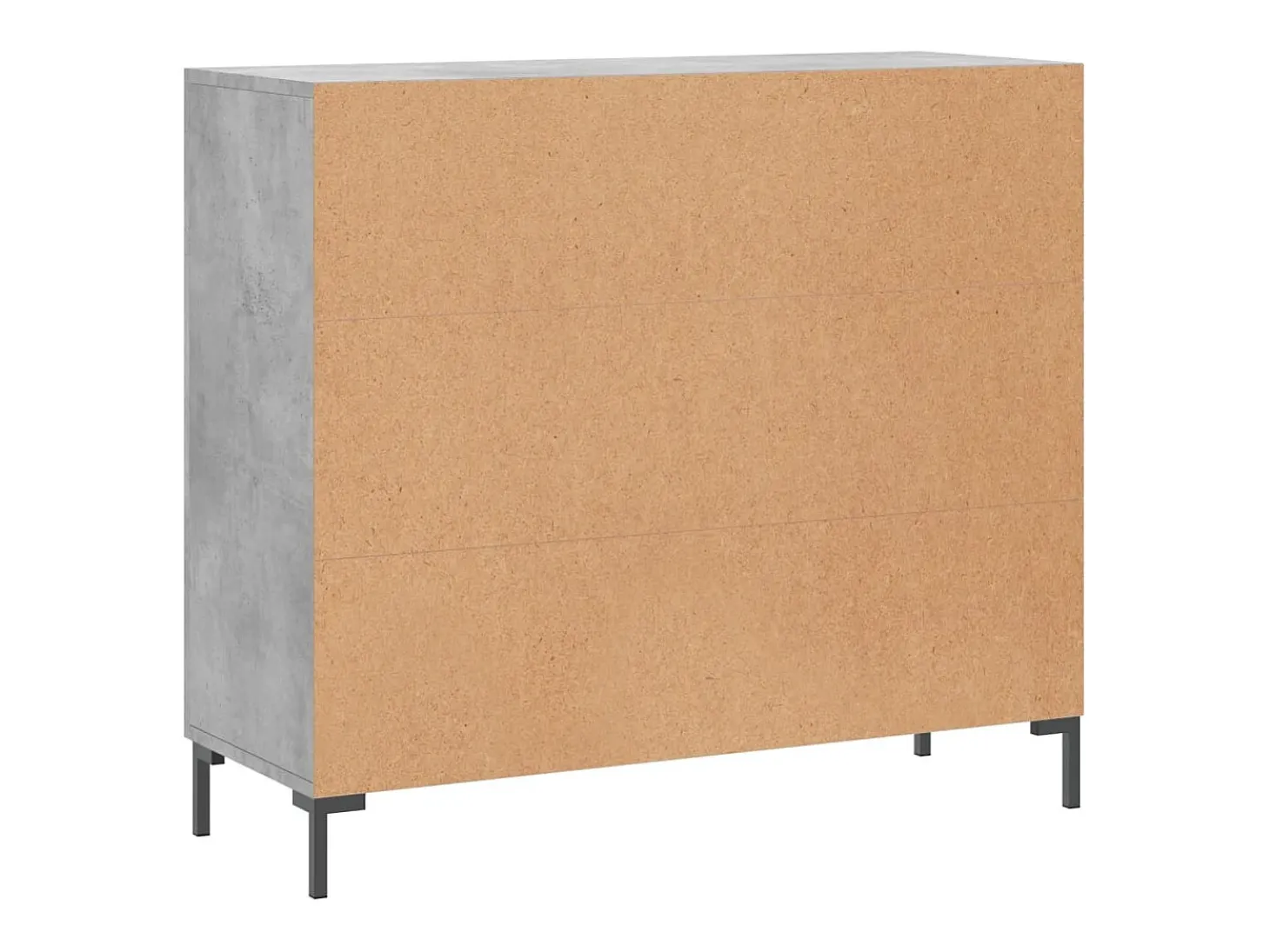 Aparador de madera de ingeniería gris hormigón 90x34x80 cm