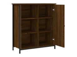 Aparador de madera de ingeniería marrón roble 70x30x80 cm ES76531