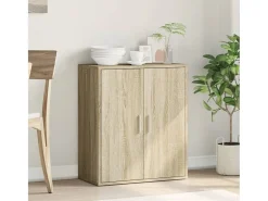 Aparador de madera de ingeniería roble Sonoma 79x38x80 cm ES203851
