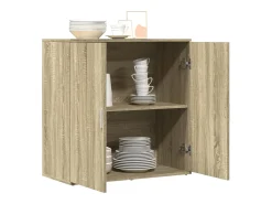 Aparador de madera de ingeniería roble Sonoma 79x38x80 cm ES203851