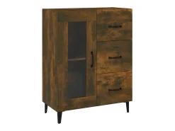 Aparador de madera de ingeniería roble ahumado 69,5x34x90 cm