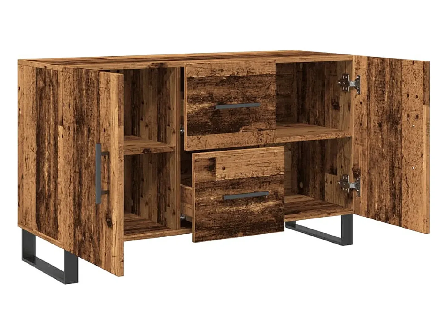 Aparador de madera de ingeniería envejecida 100x36x60 cm