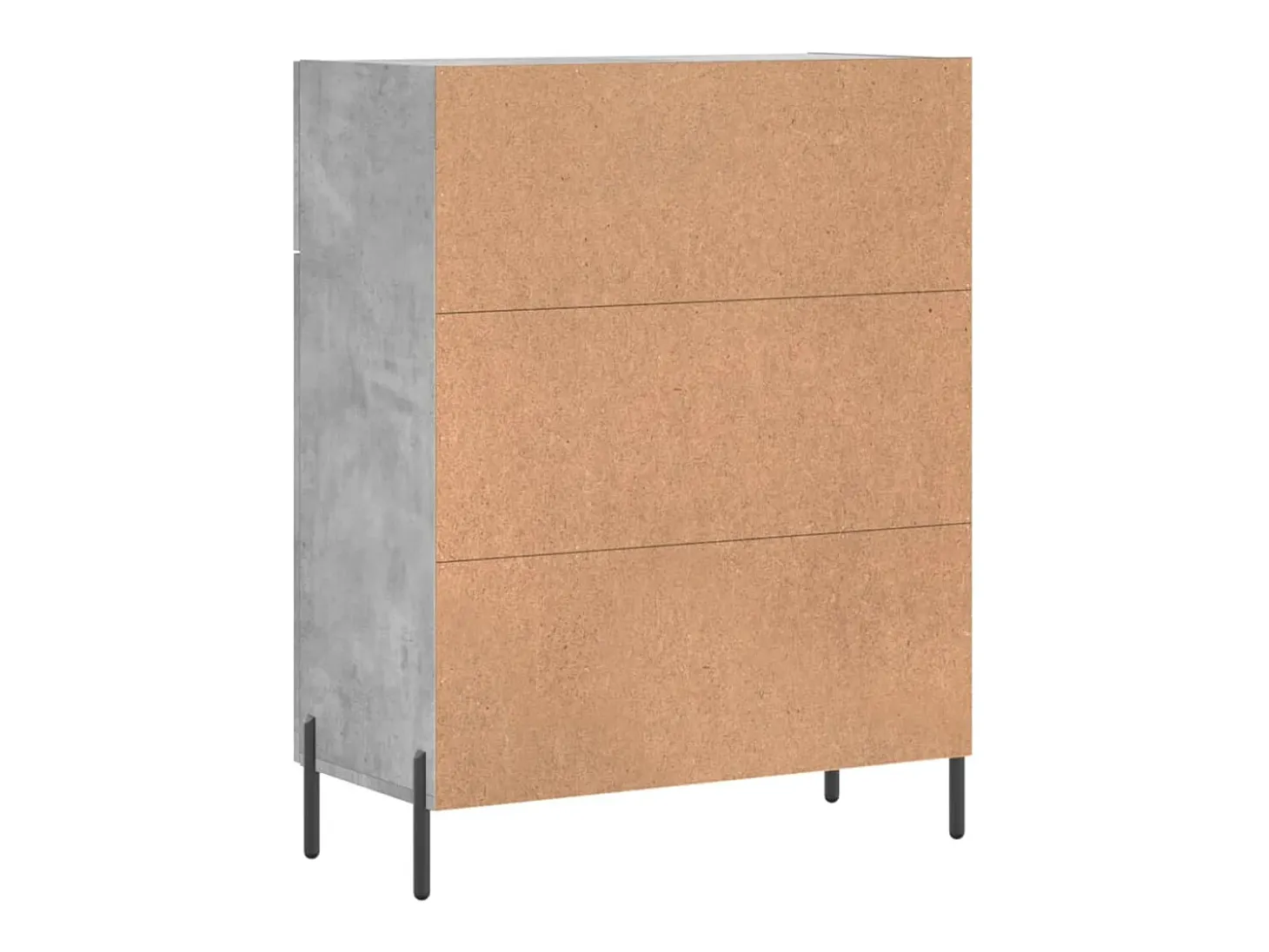 Aparador de madera de ingeniería gris hormigón 69,5x34x90 cm