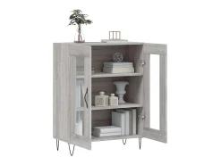 Aparador de madera de ingeniería gris Sonoma 69,5x34x90 cm ES27661
