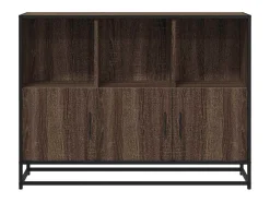 Aparador de madera de ingeniería marrón roble 100x35x76 cm