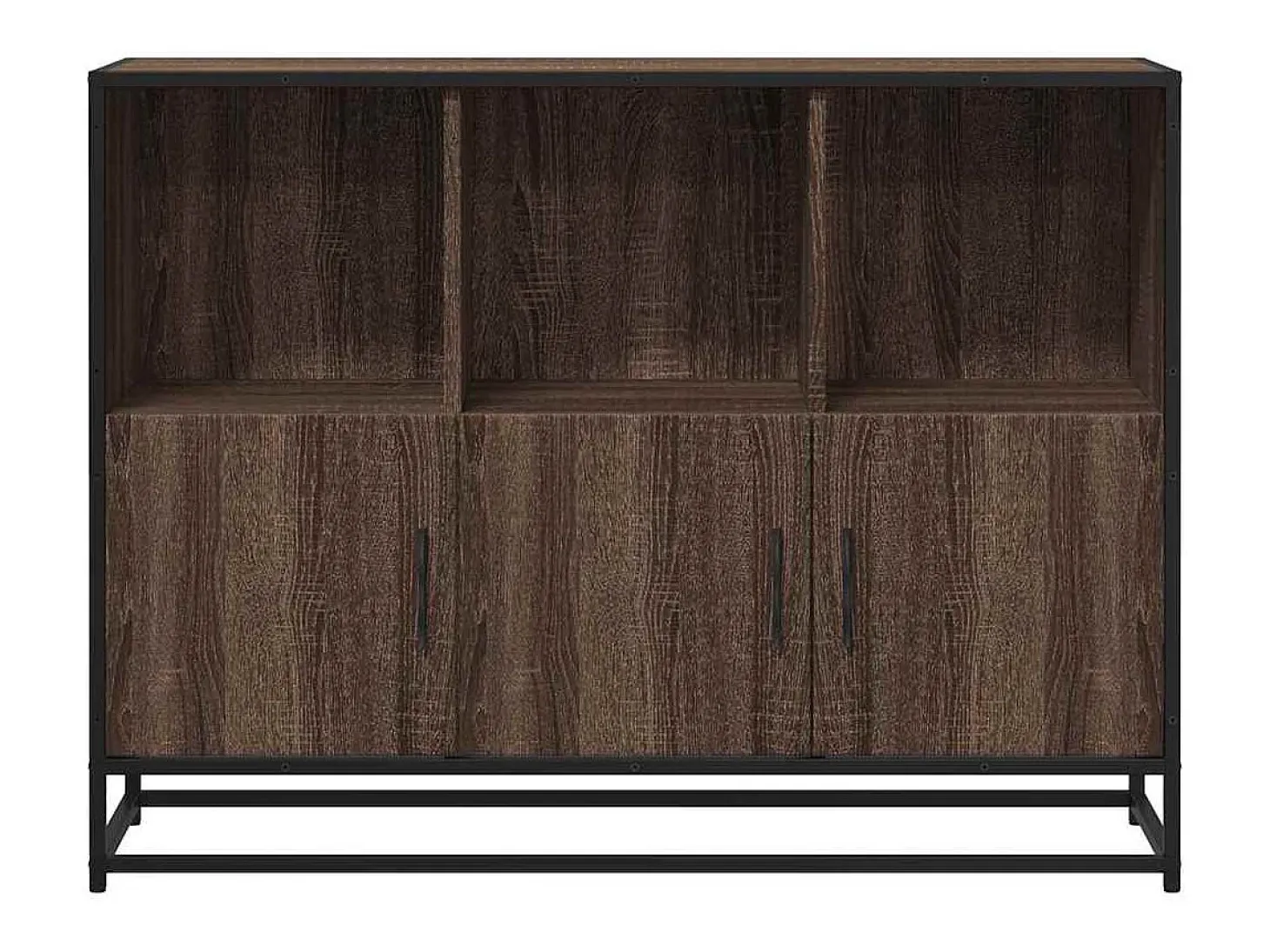 Aparador de madera de ingeniería marrón roble 100x35x76 cm