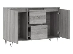 Aparador de madera de ingeniería gris Sonoma 104x35x70 cm