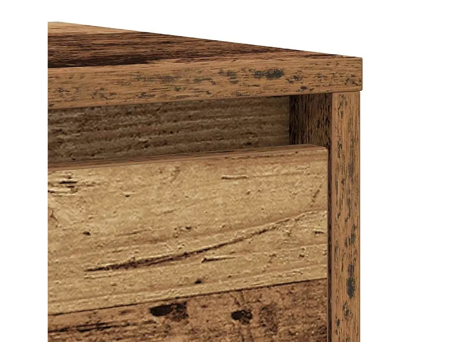 Aparador de madera de ingeniería envejecida 29,5x34x76 cm