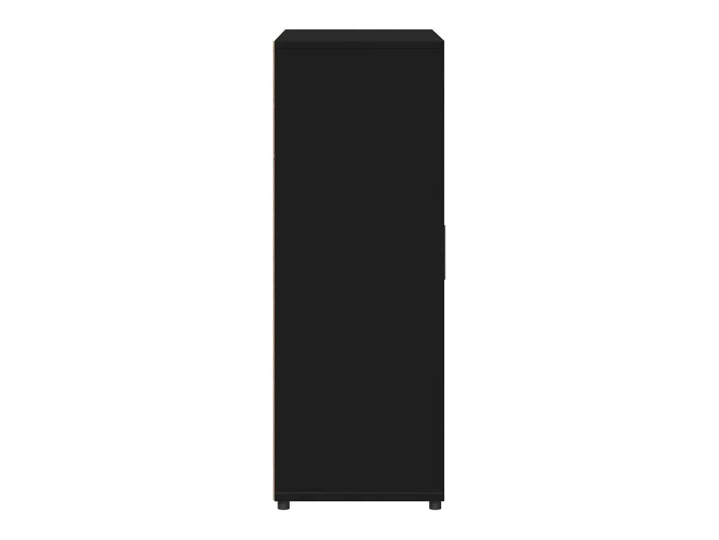 Aparador de madera de ingeniería negro 60x31x84 cm