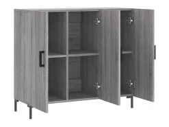 Aparador de madera de ingeniería gris Sonoma 90x34x80 cm ES85450