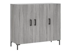 Aparador de madera de ingeniería gris Sonoma 90x34x80 cm ES85450