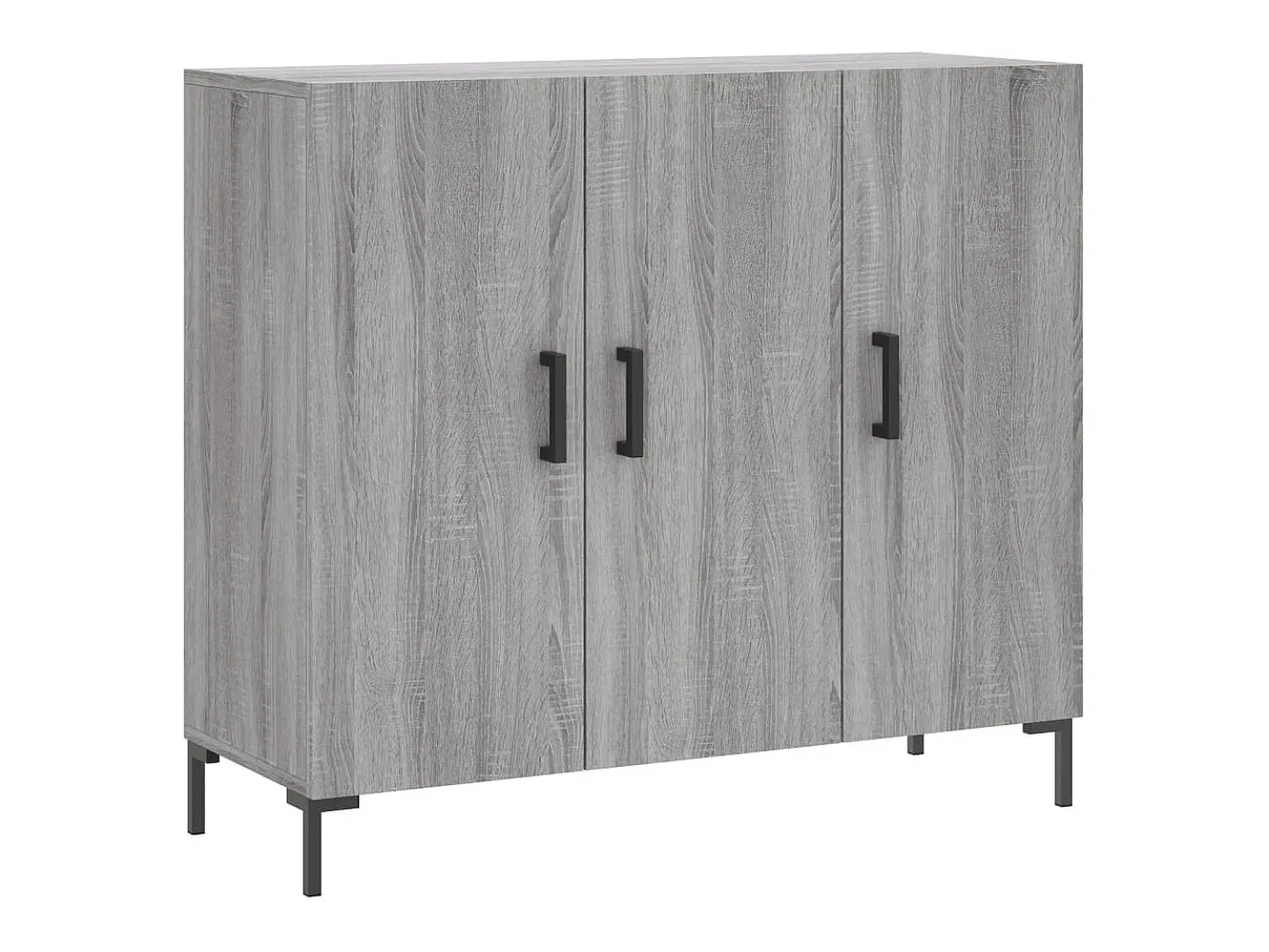 Aparador de madera de ingeniería gris Sonoma 90x34x80 cm ES85450