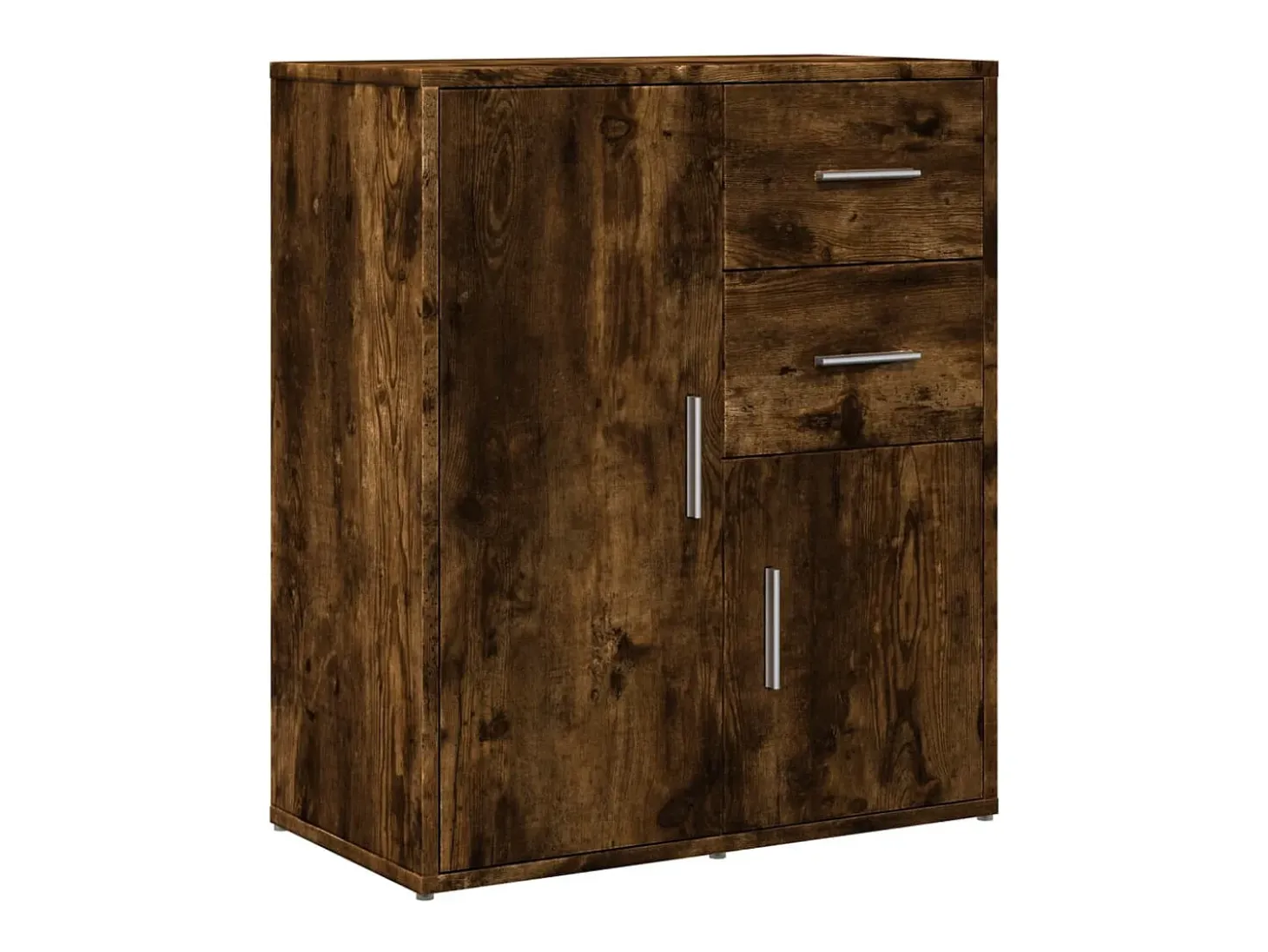 Aparador de madera de ingeniería 2 uds roble ahumado 60x31x70cm ES682049