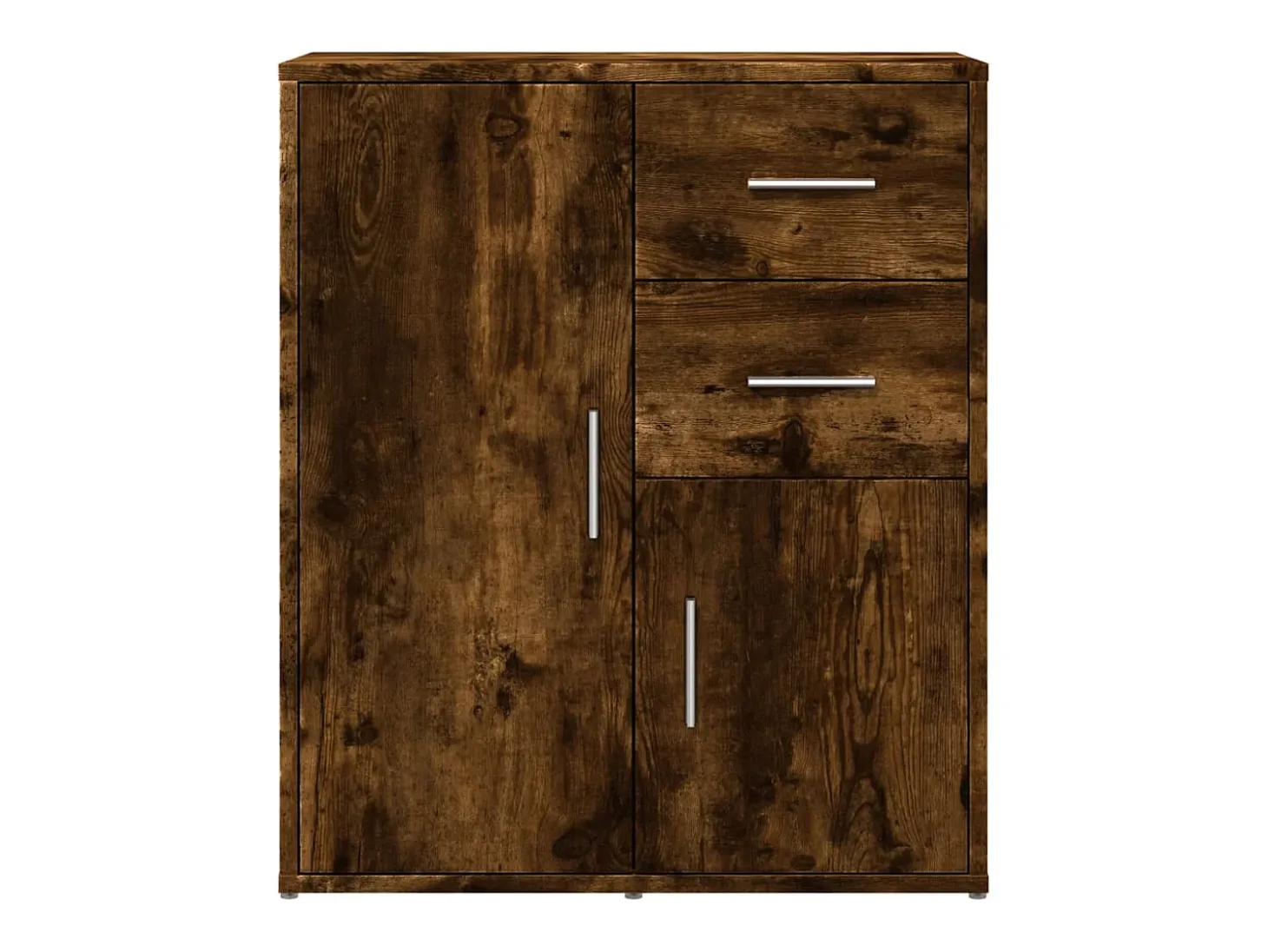 Aparador de madera de ingeniería 2 uds roble ahumado 60x31x70cm ES682049