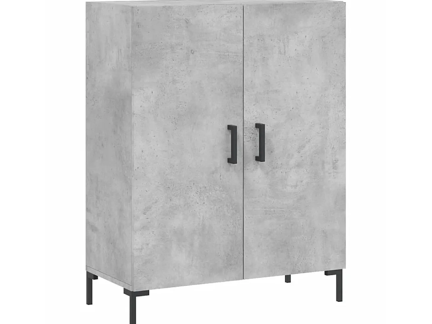 Aparador de madera de ingeniería gris hormigón 69,5x34x90 cm ES24748