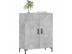Aparador de madera de ingeniería gris hormigón 69,5x34x90 cm ES24748