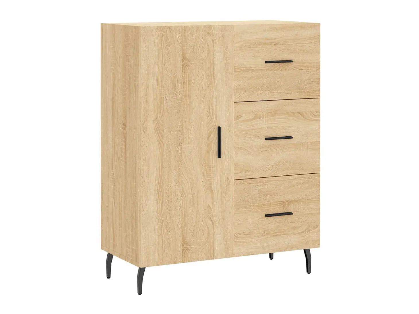 Aparador de madera de ingeniería roble Sonoma 69,5x34x90 cm ES82275