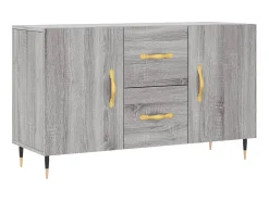 Aparador de madera de ingeniería gris Sonoma 100x36x60 cm ES68745