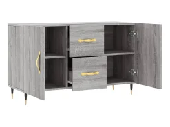 Aparador de madera de ingeniería gris Sonoma 100x36x60 cm ES68745
