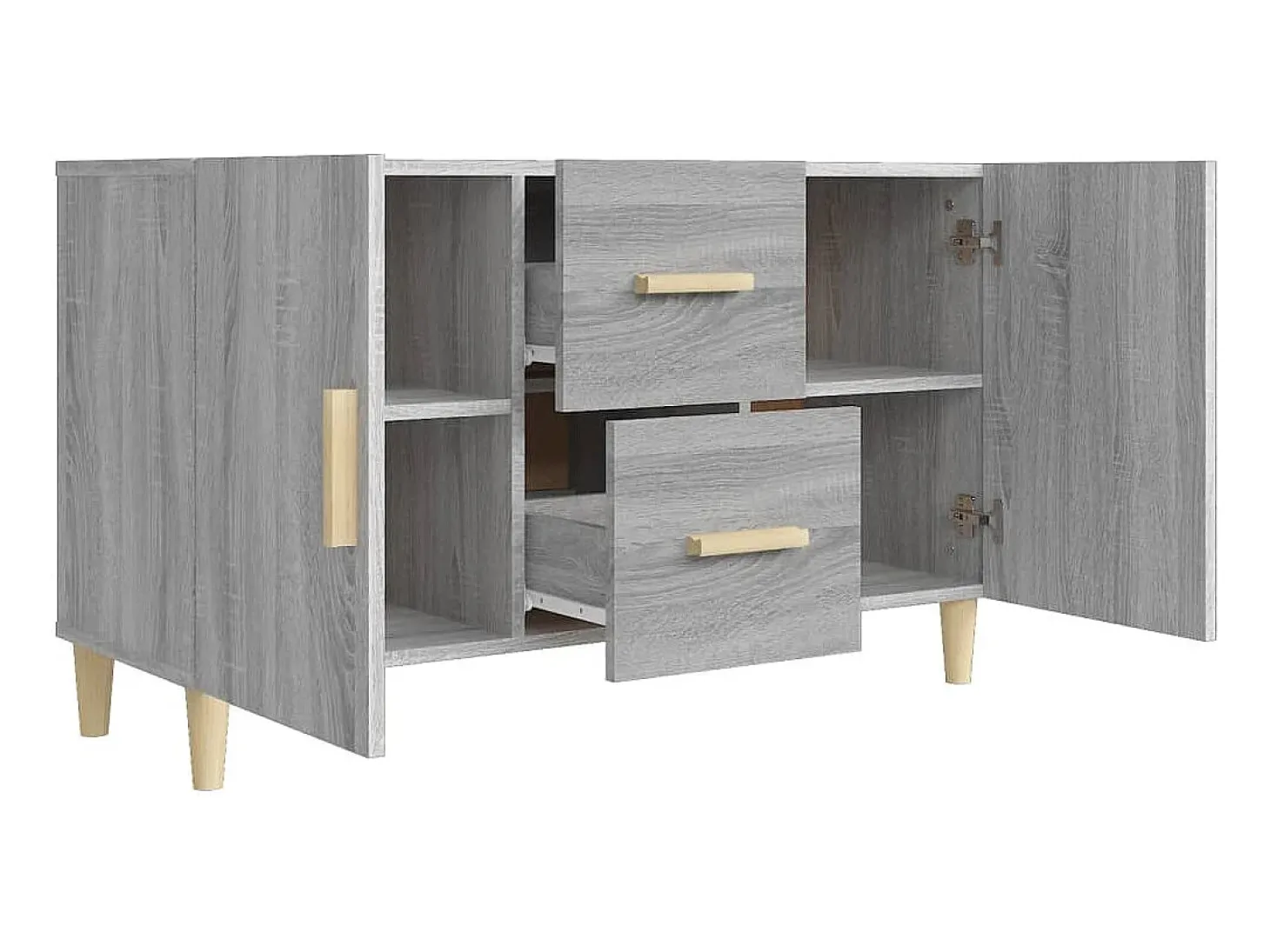 Aparador de madera de ingeniería gris Sonoma 100x36x60 cm