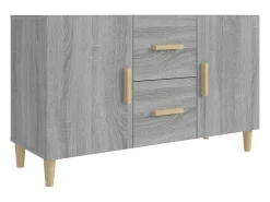 Aparador de madera de ingeniería gris Sonoma 100x36x60 cm